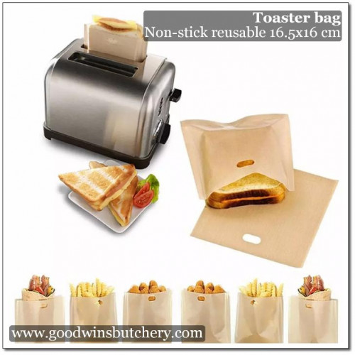 BBQ TOASTER SANDWICH BAG non-stick reusable 16.5x16cm, 2pcs